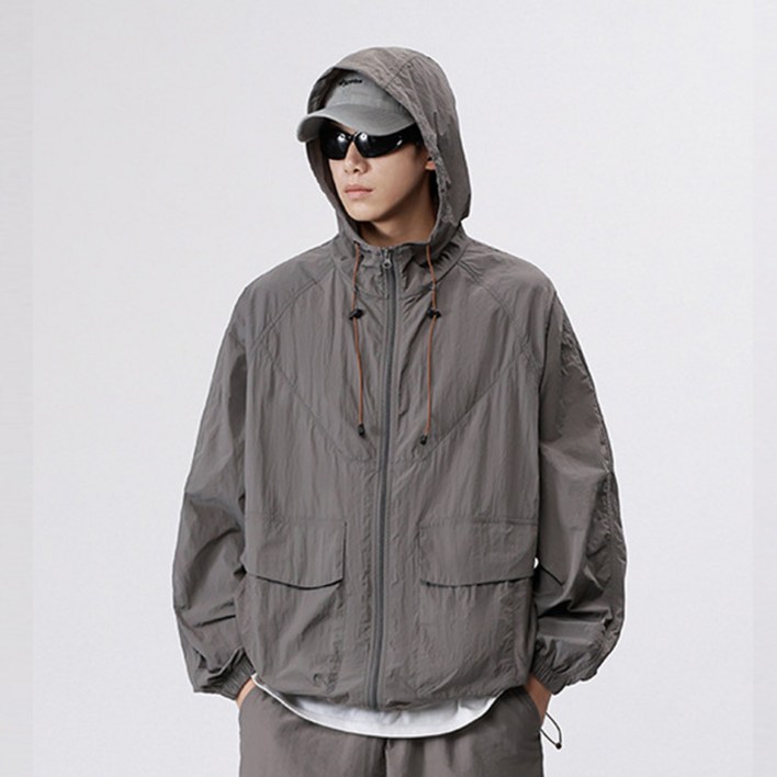 UPF50 자외선차단 자켓 여름 바람막이 후드 집업 점퍼 방수 카고 반바지 상하의 세트