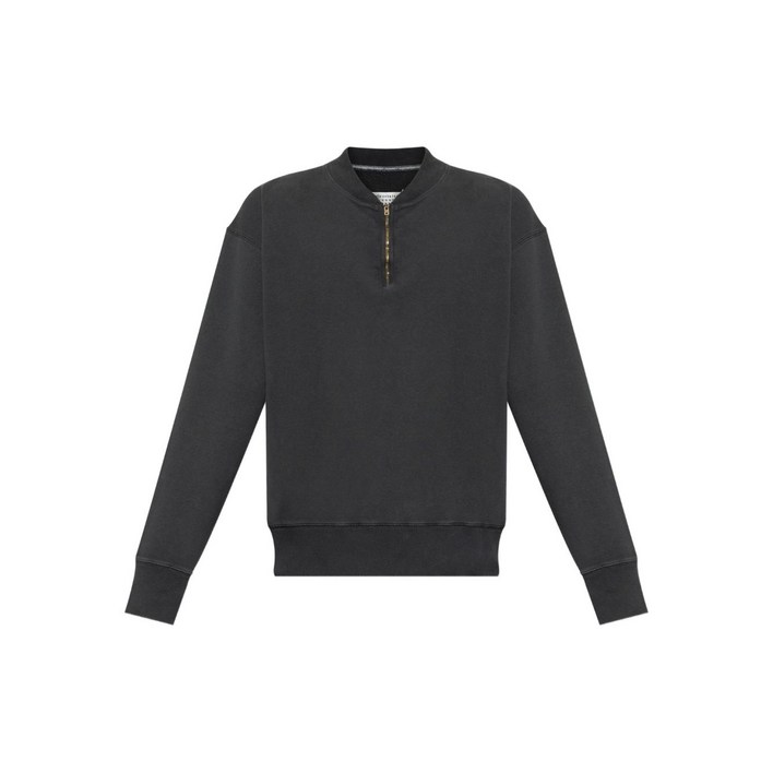 메종 마르지엘라 하프 지퍼 코튼 스웨트셔츠