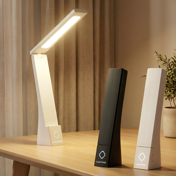 초경량 시력보호 루미폴드 접이식 led 스탠드, 화이트 초경량 시력보호 루미폴드 접이식 led 스탠드, 화이트