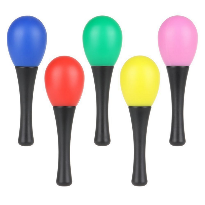 BGM 마라카스 악기 5개 (파랑1개, 빨강1개, 초록1개, 노랑1개, 분홍1개)