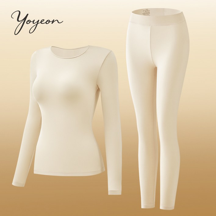 여성용 초경량 발열내의 겨울내복 상하의세트