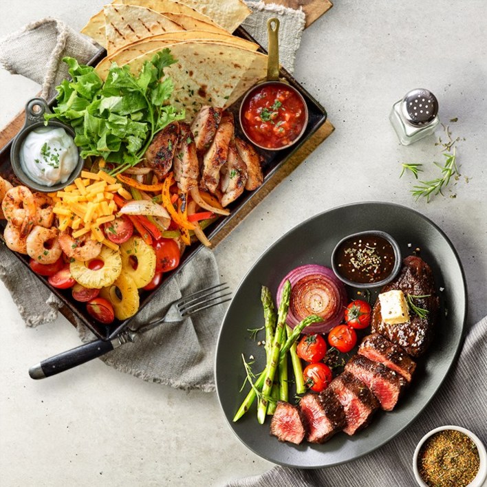 애슐리 블랙킹 스테이크 올라 파히타 총 4인분 홈파티 밀키트 세트