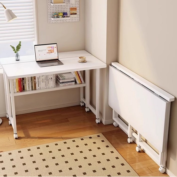 FONOW 접이식 책상 이동식 사무용 책상 테이블 1인 폴딩 테이블