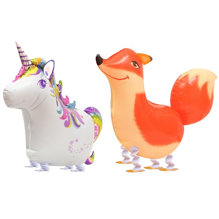 이벤트홀릭 산책풍선 2개 세트 헬륨 충전 가능 걸어다니는 놀이동산 산보 풍선