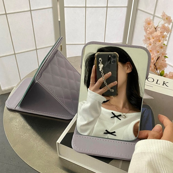 낭만라운지 라몽뜨 탁상거울 접이식 휴대용거울