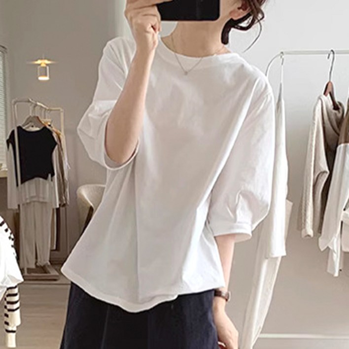 자체제작 큐얼 벌룬 티셔츠 자체제작 큐얼 벌룬 티셔츠