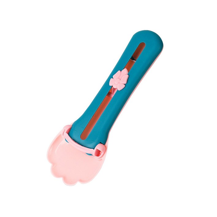 반려동물 고양이 신형 츄르 와이드 스푼 스틱 간식 짜개 흘림방지, 1개, 블루