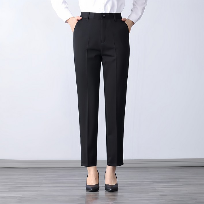 여성 정장바지 스판  일자핏  하이웨이스트 캐주얼