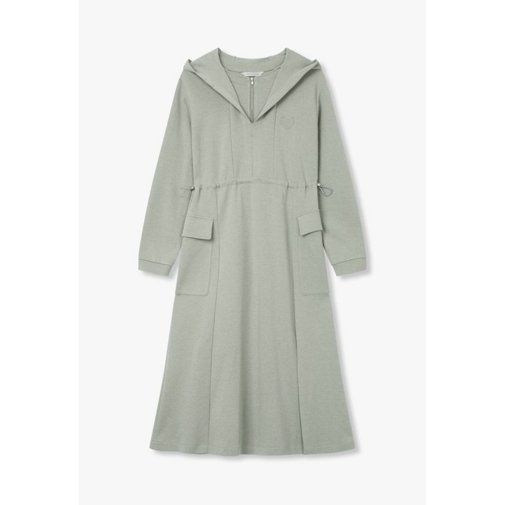 보브 후디드 엠브로이더리 슬릿 롱 원피스 7154337201 뉴코아일산