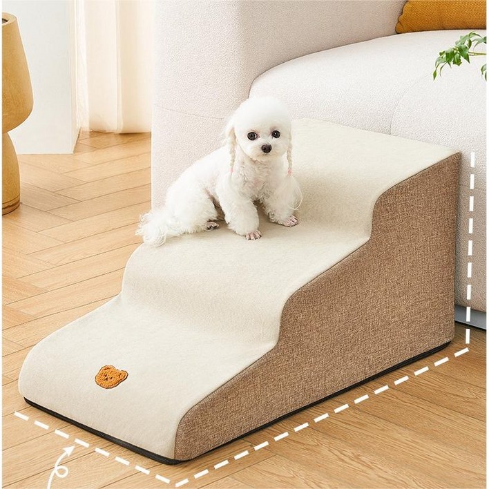 로딩 리뉴어 반려동물 논슬립 분리세탁가능 펫스텝, 베이지