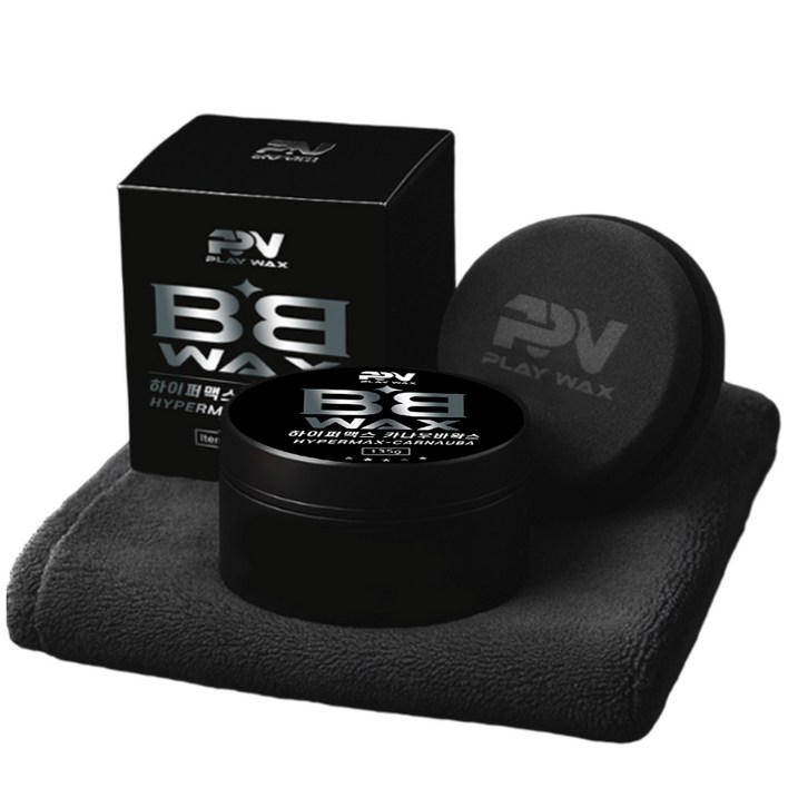 플레이왁스 하이퍼맥스 BB 왁스 카나우바 고체왁스 차량 광택제, 1개, 135g