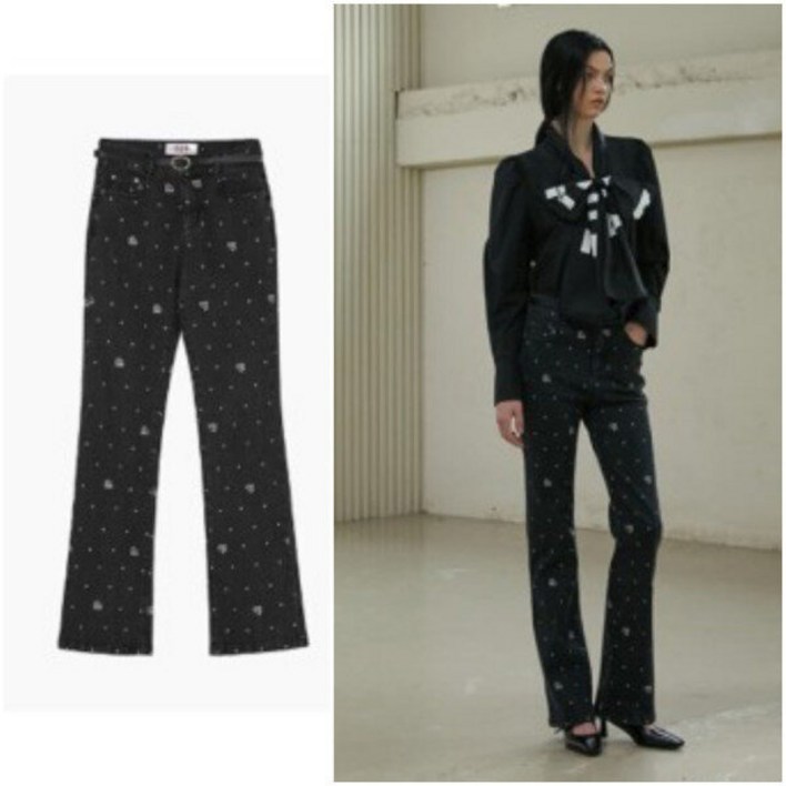 에고이스트 큐빅밸티드 로고패턴데님팬츠  EP4DP961DG