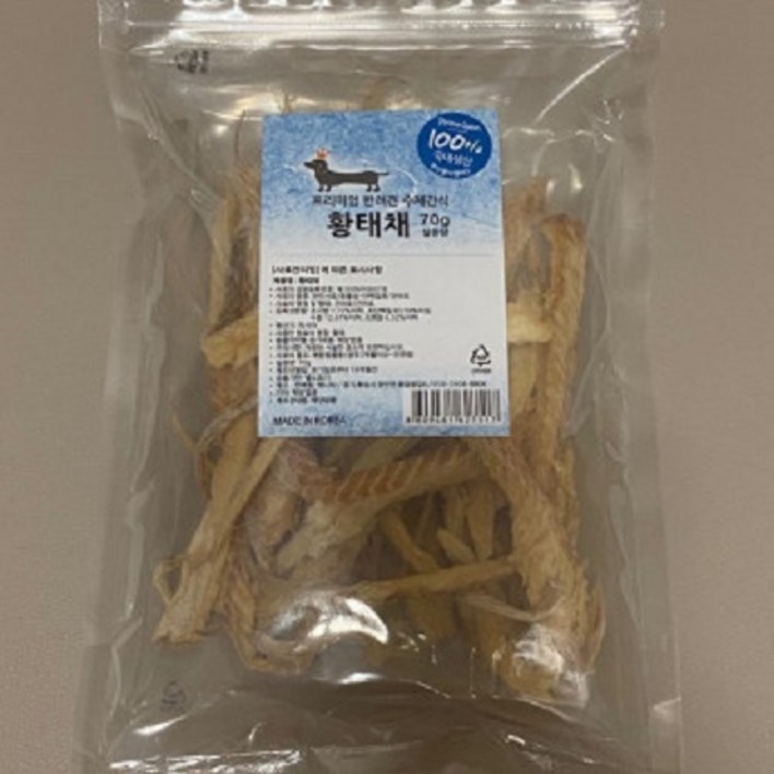 펫나라 무염황태채, 1팩, 70g 펫나라 무염황태채, 1팩, 70g