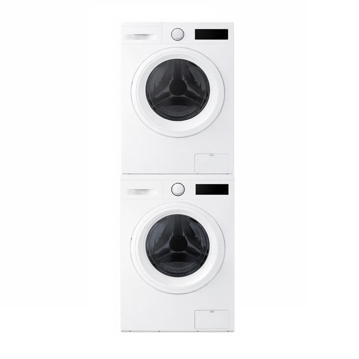 삼성전자 9kg 드럼 세탁기건조기 직렬설치 DV90TA040KEWF40F09M0Y 키트 포함 삼성 설치 지원, 화이트, 직렬설치