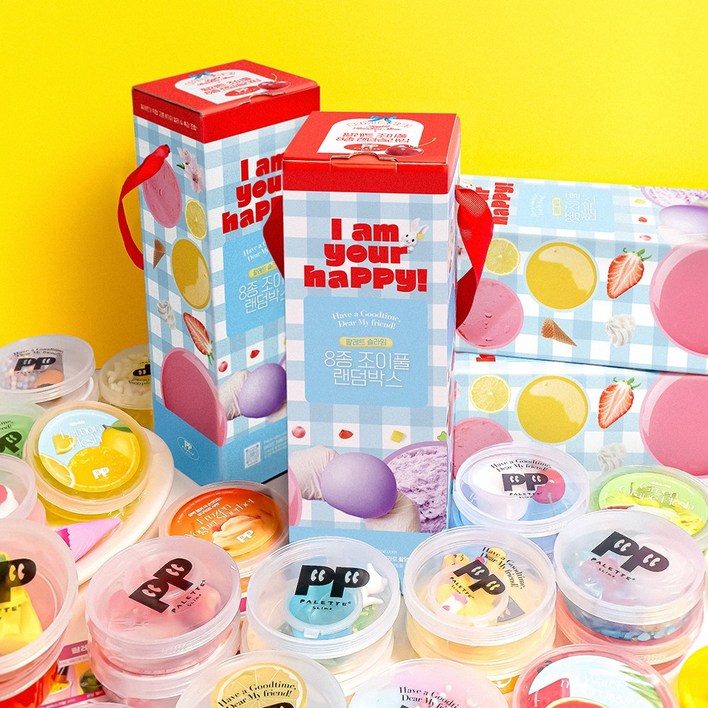 팔레트슬라임 8종 랜덤박스 패키지 선물 세트, 1개