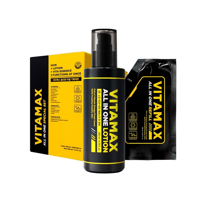 미프 비타맥스 남성용 올인원 로션 본품 200ml  리필 150ml, 3개