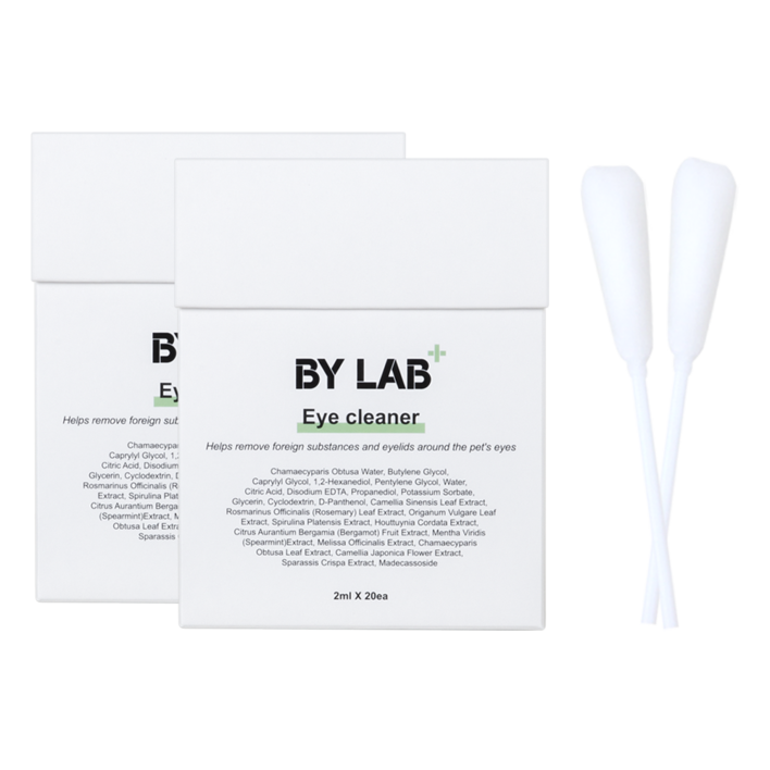 바이랩 강아지 눈물자국 눈 세정제 눈물냄새 아이클리너, 40ml, 2세트