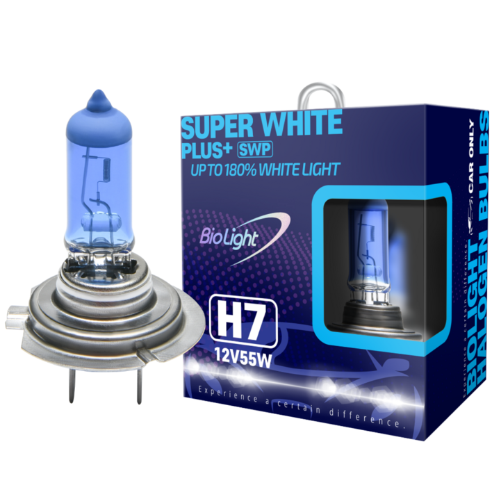 차량용 할로겐 램프 슈퍼 화이트 플러스 H7 (1 Set), 2개입, SUPER WHITE PLUS