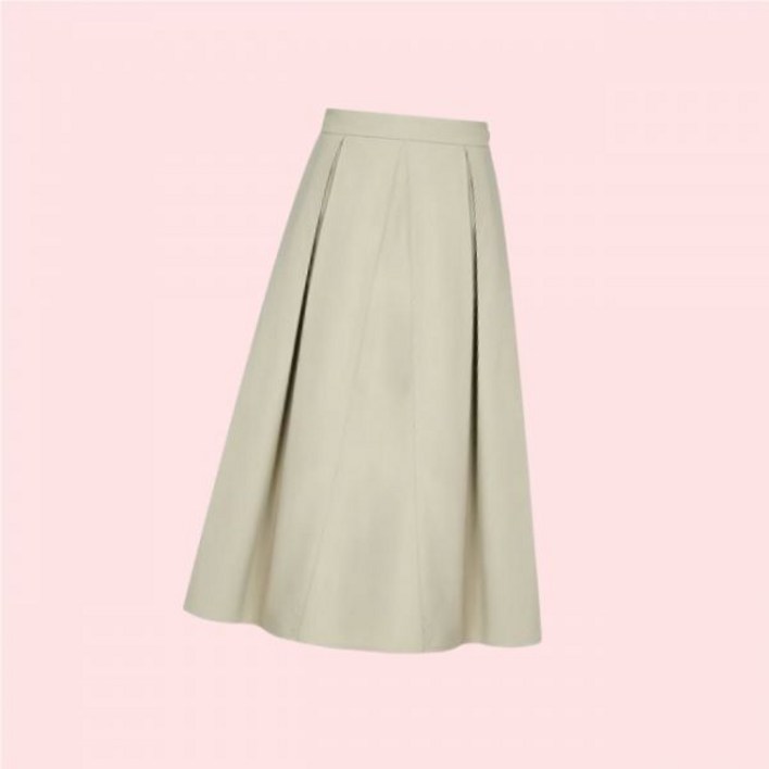GCUT 지컷25S S 턱 플레어 주름 롱 스커트 치마 7255135101 4027366