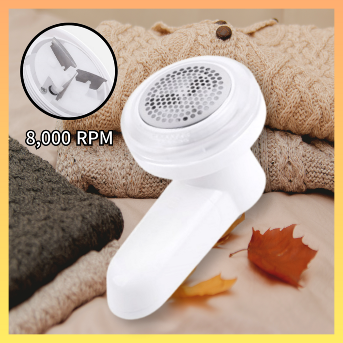 코코리리 휴대용 보풀제거기 세탁소 초강력 8000 rpm, 화이트
