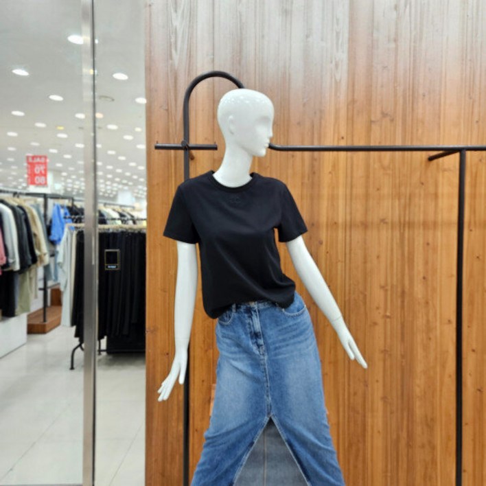 지컷 로고 자수 숏 슬리브티셔츠7224340601 1285198