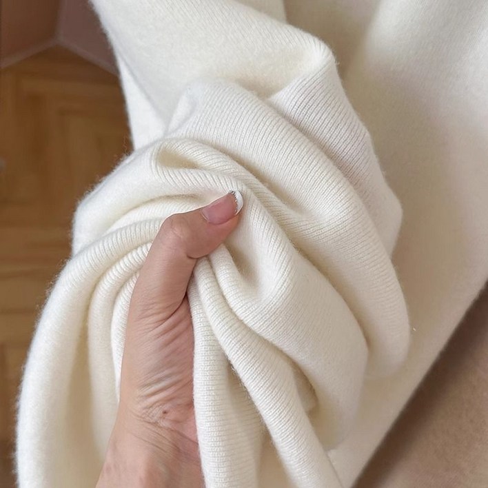 여성 찹쌀바지 추동 일자 캐주얼 바지 캐시미어 니트 와이드 A12Z4P ible1