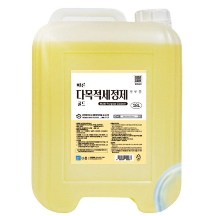 바른 초강력 다목적세정제 골드, 레몬에이드향, 18L, 1개, 1개, 18L