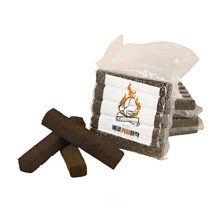 리박스 1분착화 연기없는 에코커피장작 5팩, 5개, 600ml