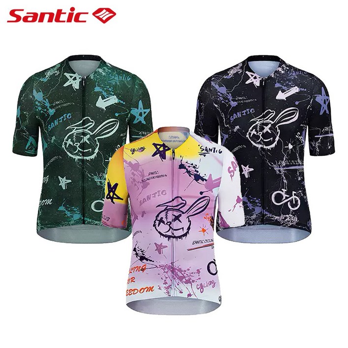 산틱 자전거 져지 반팔 의류 상의 자외선차단 UPF50 W3C02227