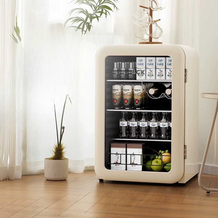 HCK 허스키 소형 아이스 바 냉장고 가정 거실 소형 음료 투명 소형 냉장고 사무실 고가치