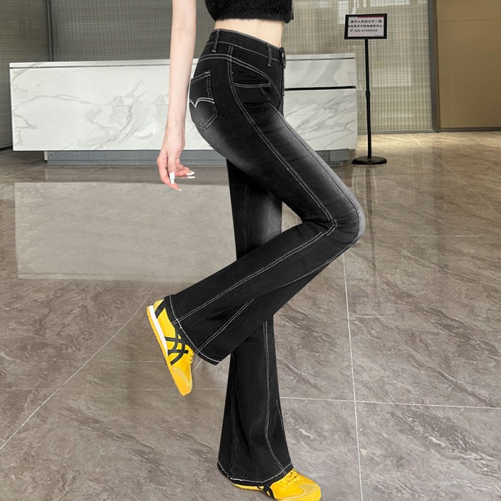 대박난박양 라인 절개선 부츠컷 스판 청바지