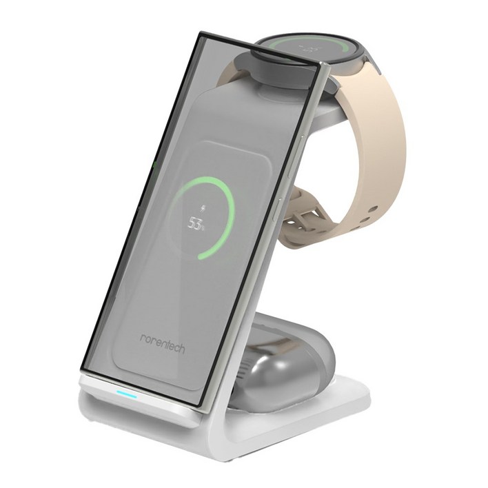로랜텍 삼블 스탠드 3in1 고속 무선충전기
