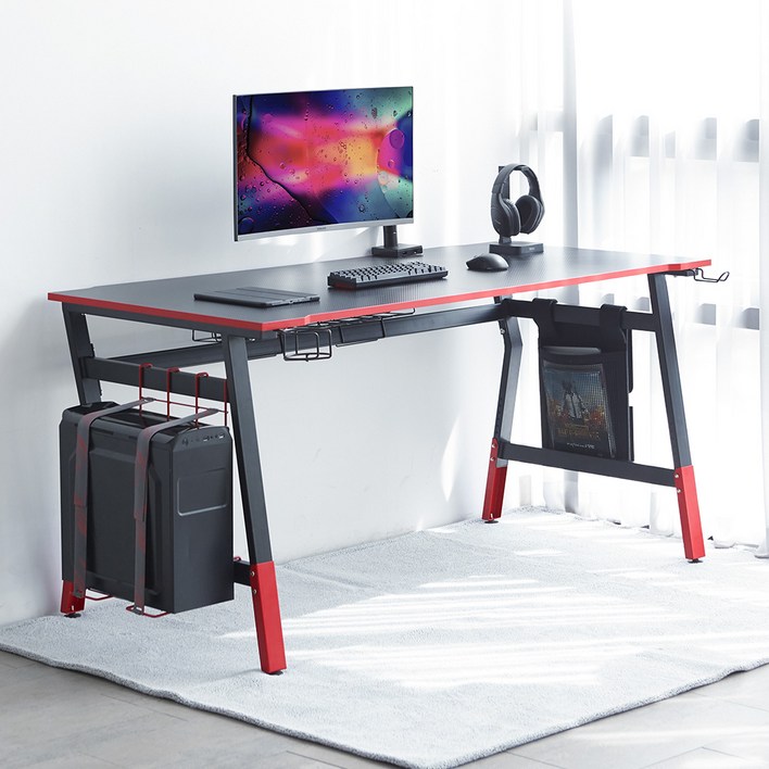 제닉스 ARENA MULTI DESK 1260 1인용 컴퓨터 게이밍책상 높이조절책상, 단일색상