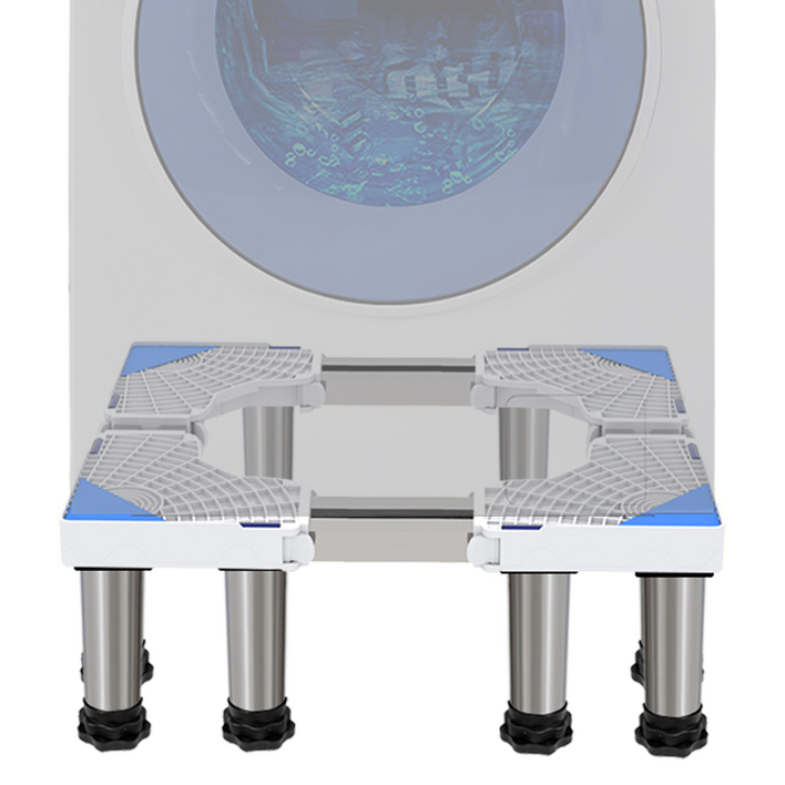 더블 프레임 세탁기 받침대 20cm 12발 높이조절 드럼 통돌이 건조기 소음차단, 1개, NZ-DUOB20cm12-W