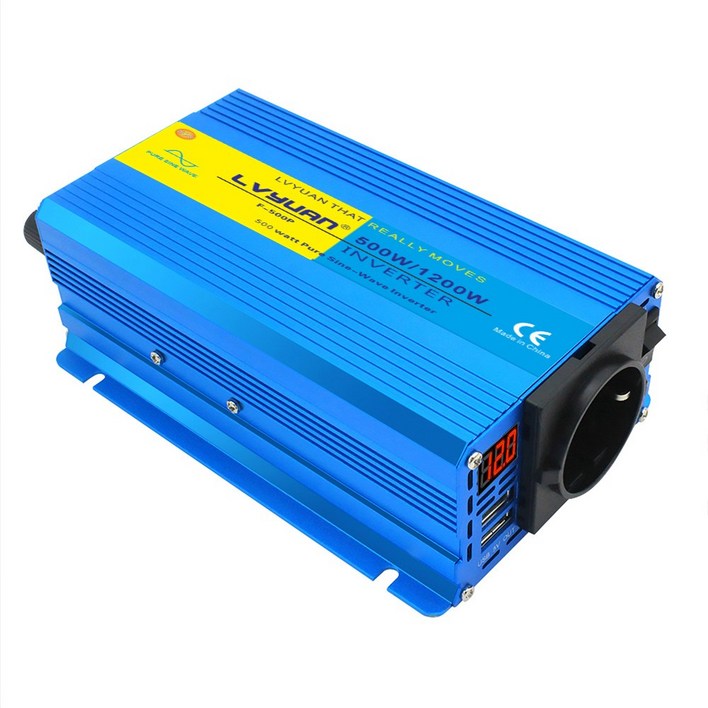LVYUAN 순수 정현파 인버터 1200W 220V 60HZ 태양광 캠핑용 KC인증 12V, 1개