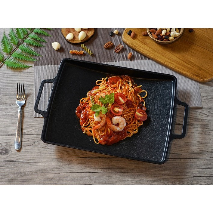 아리수 사각 그리들 캠핑용 구이바다 가스버너 호환, 1개, 32cm