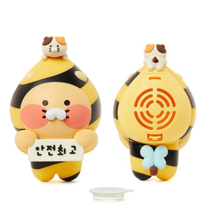 카카오프렌즈 안전요정 차량용 모니터 방향제 춘식이 라이언, 1개, 파우더리그린플로랄춘식