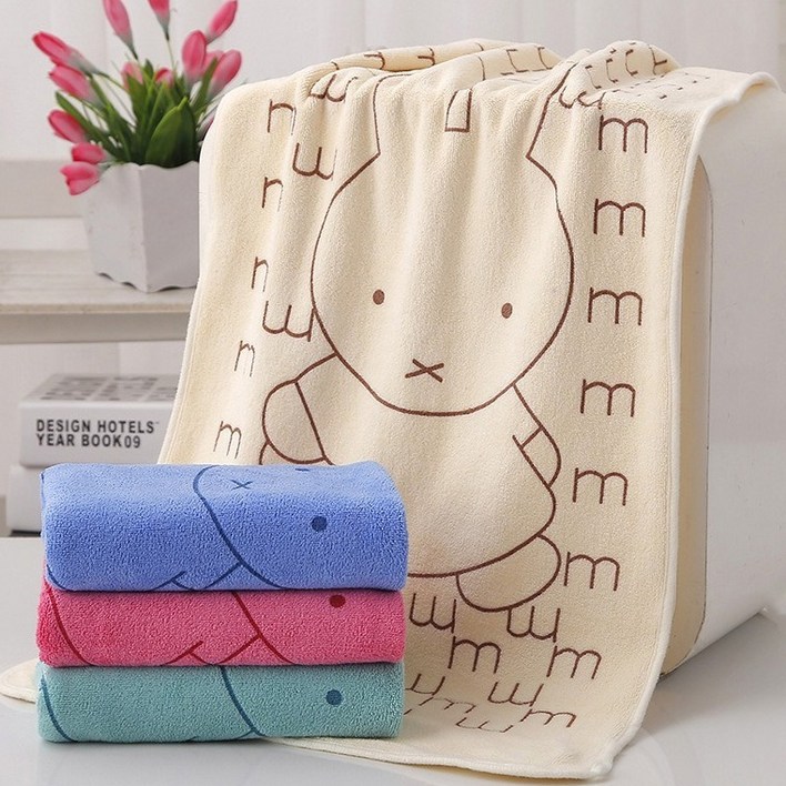 더자카 큐티래빗 특대 비치타월 3종세트