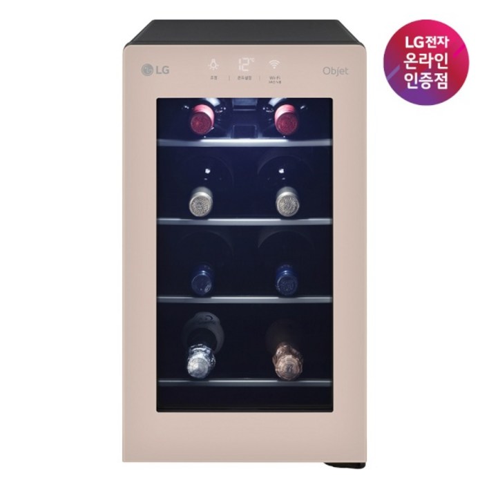 (LG전자) DIOS(디오스) 와인셀러 오브제컬렉션 8병 (클레이브라운/W0082GCB)