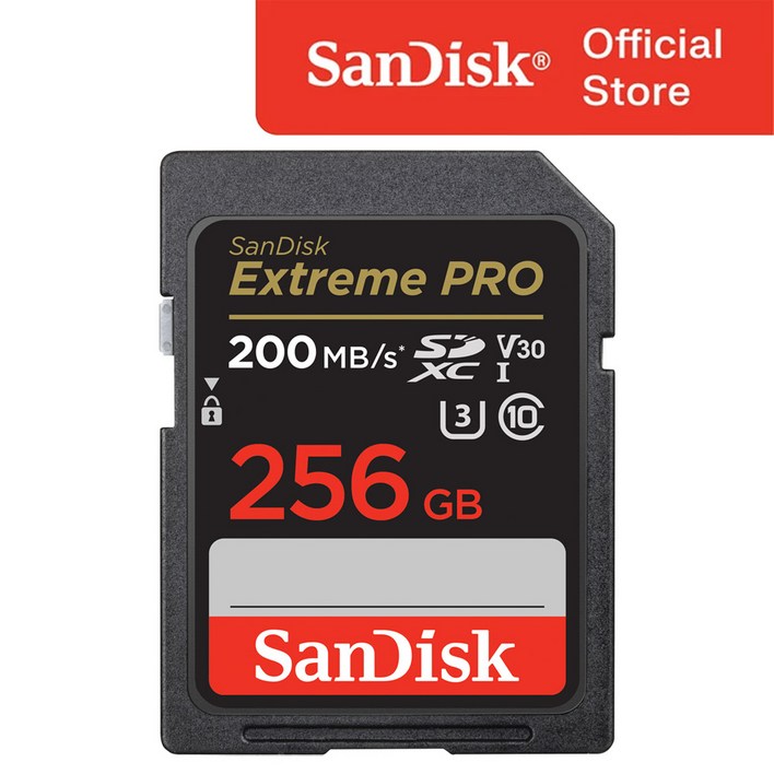 샌디스크 카메라 전문가용 메모리 익스트림 프로 SD 카드 256GB
