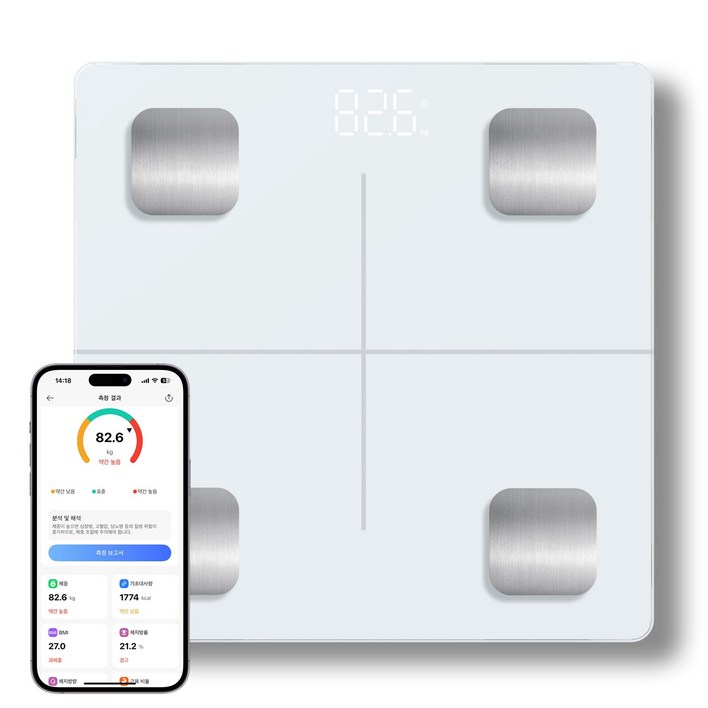LKOUY 스마트 체중계 체성분 체지방 인바디 정밀측정 가정용