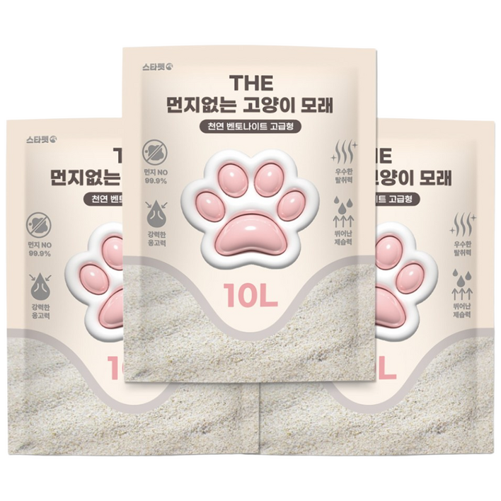 THE 먼지없는 벤토나이트 고양이모래, 무향, 1개, 30L