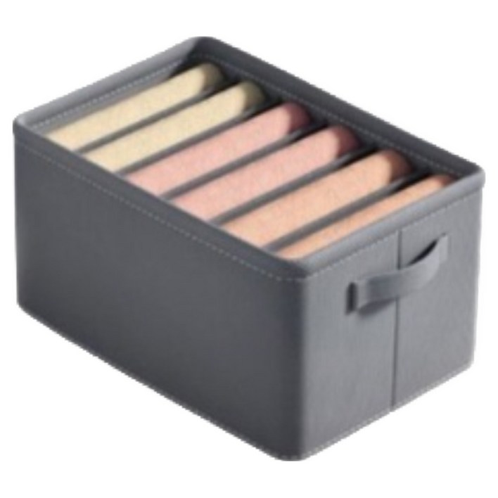 더존365 옷 정리함 봄 여름 가을 겨울 의류 칸막이 수납함 보관함, 4개, 그레이라지L 6칸