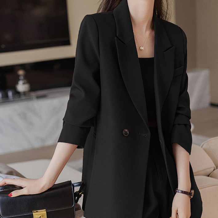 Titikong 여성 셋업 데일리 정장세트 + 스트랩 나시 티셔츠 증정 모던 심플 프리미엄 빅사이즈