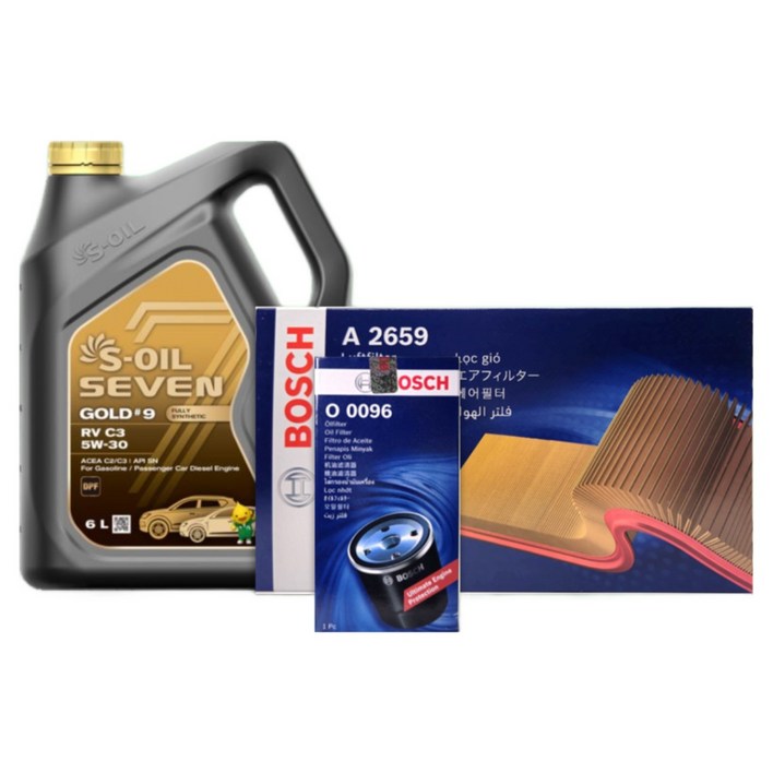 올 뉴 쏘렌토 UM 2.0 디젤 엔진오일세트 세븐골드 9 RV C3 5W30