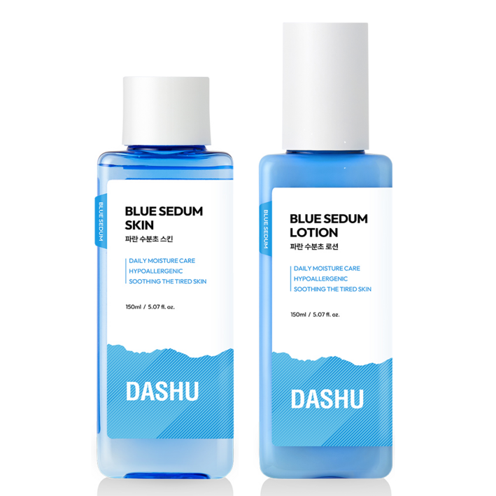 다슈 남성용 파란 수분초 스킨 150ml 로션 150ml 세트, 1세트
