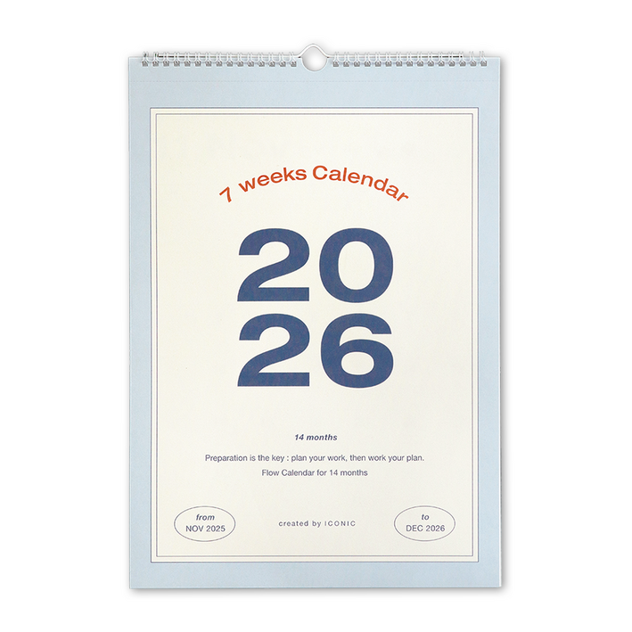 아이코닉 2026 플로우 월 캘린더 벽걸이 달력