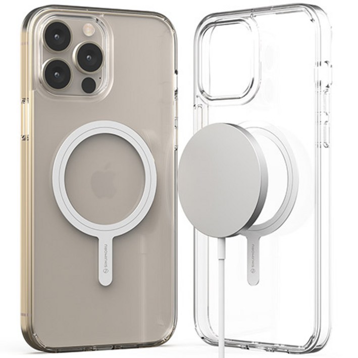 신지모루 자력 M 에어클로 마그네틱 맥세이프 호환 투명 휴대폰 케이스