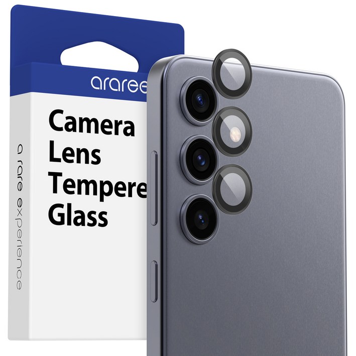 아라리 코어MR 휴대폰 카메라렌즈 메탈 프레임 강화유리 보호필름