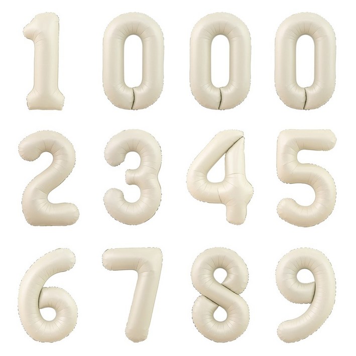 파티아일랜드 숫자 호일 풍선 12p 세트 80cm